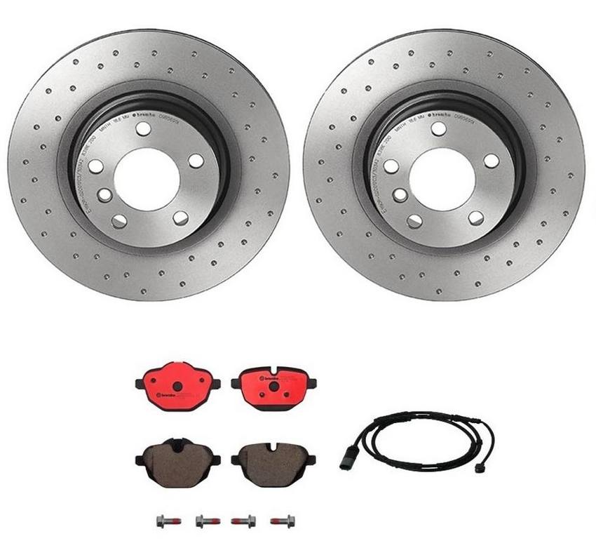 Brembo Brakes Kit Pads and Rotors Rear (330mm) (Xtra) (Ceramic